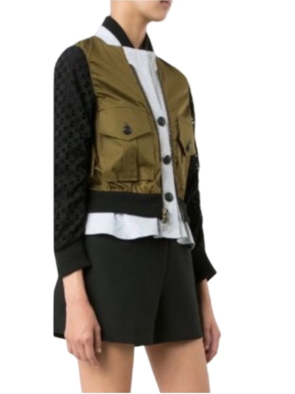 Veronica Beard Ranger Mixed Media Jacket